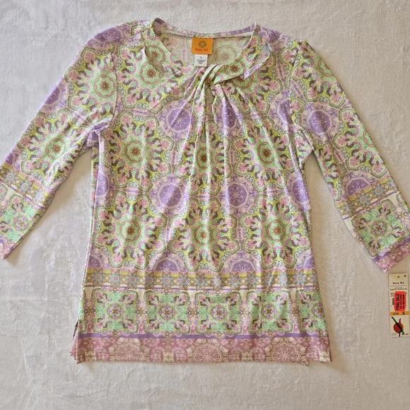 NWT Ruby Rd. Printed Blouse - Picture 1 of 8